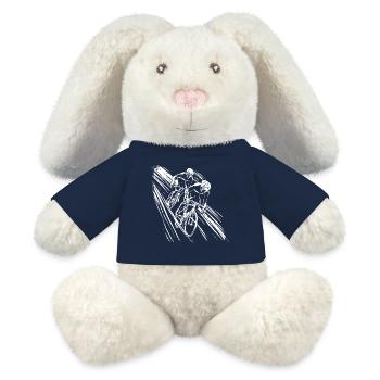 Cyclists Graphic - MiniFeet® RecycelHase® Bunny Cream - french navy - Front