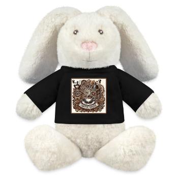 Vintage Coffeehouse Vibes - MiniFeet® RecycelHase® Bunny Cream - black - Front