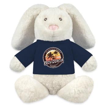 Providencia Palmen Strand Design - MiniFeet® RecycelHase® Creme - French Navy - Vorne