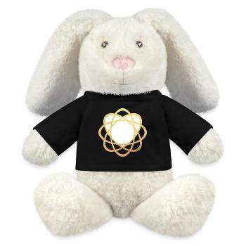 Yoga Coeur Amour Méditation Or Luxe Mandala om - Lapin en peluche recyclé MiniFeet® Crème - noir - Devant