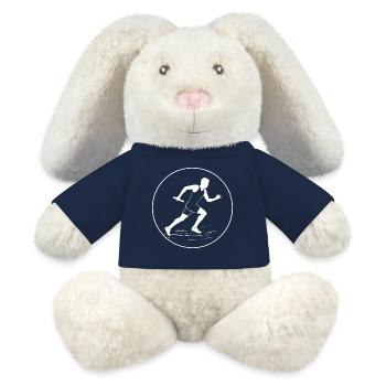 Stabübergabe im Sprint - MiniFeet® RecycelHase® Creme - French Navy - Vorne