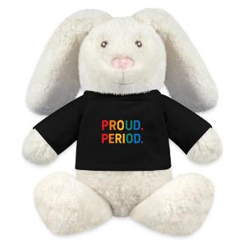 Proud. Period. - MiniFeet® RecycelHase® Creme - Schwarz - Vorne