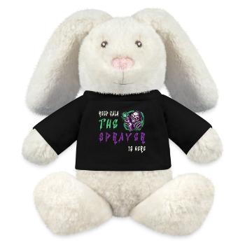 Keep Calm – The Sprayer - MiniFeet® RecycelHase® Bunny Cream - black - Front