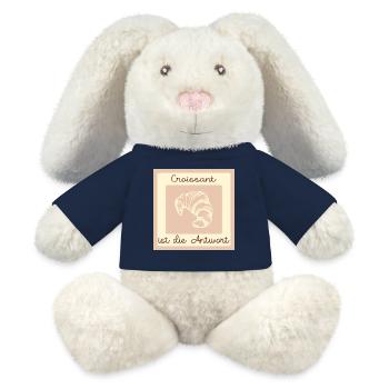 CROISSANT LIEBE ANTWORT - MiniFeet® RecycelHase® Creme - French Navy - Vorne