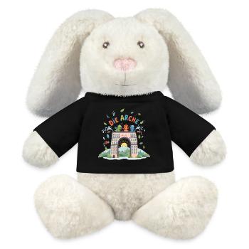 L’Arche de la Joie - Lapin en peluche recyclé MiniFeet® Crème - noir - Devant