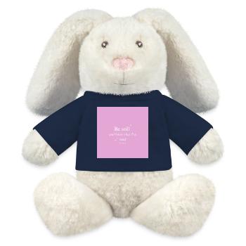 Be still and know that I'm God - MiniFeet® RecycelHase® Bunny Cream - french navy - Front
