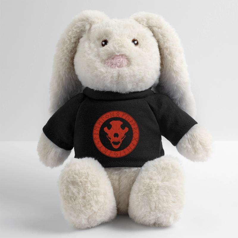 Roter Wikinger Wolf Schädel MiniFeet® RecycelHase® Creme