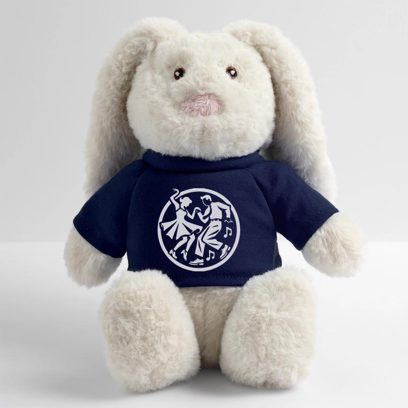 Conception de silhouette rock 'n' roll Lapin en peluche recyclé MiniFeet® Crème