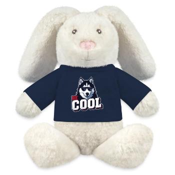 Be Cool - Husky de Sibérie - Lapin en peluche recyclé MiniFeet® Crème - bleu marine - Devant