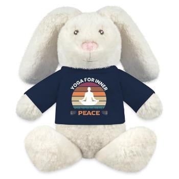 Yoga for inner peace men - MiniFeet® RecycelHase® Creme - French Navy - Vorne