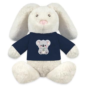 Koala Cutie avec étreinte de feuille - Lapin en peluche recyclé MiniFeet® Crème - bleu marine - Devant
