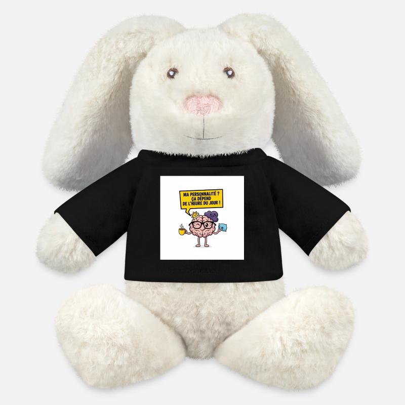 Persönlichkeit je nach Tageszeit - MiniFeet® RecycelHase® Creme - Schwarz