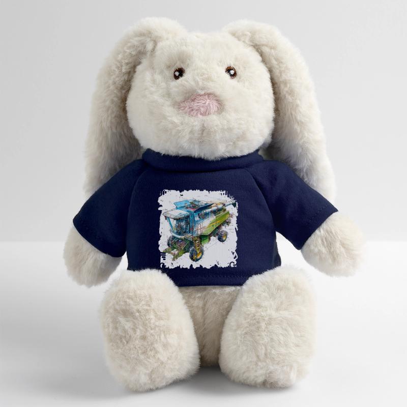 Batteuse à plans colorés, conception CAO Lapin en peluche recyclé MiniFeet® Crème
