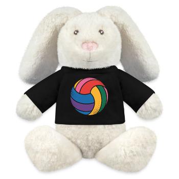 Volley-ball coloré pour les amateurs de sport - Lapin en peluche recyclé MiniFeet® Crème - noir - Devant