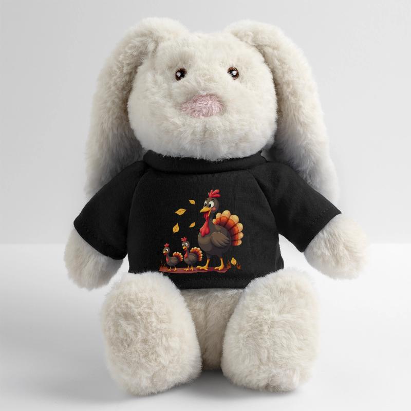 Bébé dinde de Thanksgiving Lapin en peluche recyclé MiniFeet® Crème