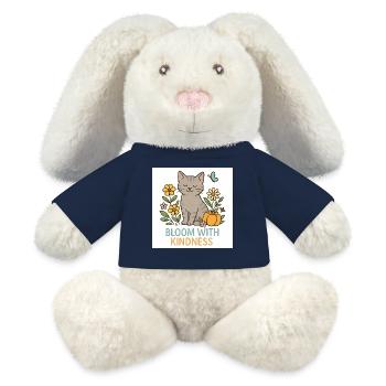 Katzenfreundliche Blütenpracht - MiniFeet® RecycelHase® Creme - French Navy - Vorne