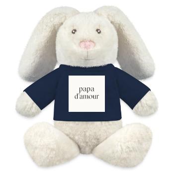 Daddy of love - MiniFeet® RecycelHase® Bunny Cream - french navy - Front