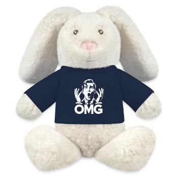 OMG Ausdruck Pop Art - MiniFeet® RecycelHase® Creme - French Navy - Vorne