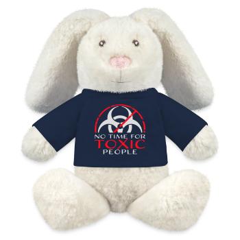 No Time Toxic People Grenzen Selbstfürsorge Spruch - MiniFeet® RecycelHase® Creme - French Navy - Vorne