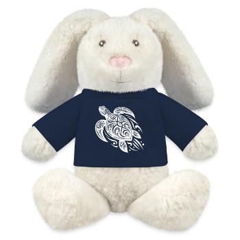 La tradition rencontre le tatouage de tortue moderne - Lapin en peluche recyclé MiniFeet® Crème - bleu marine - Devant