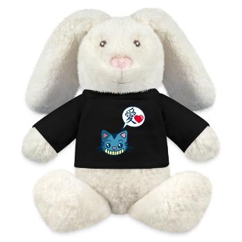 Kawaii Manga-Katze - MiniFeet® RecycelHase® Creme - Schwarz - Vorne