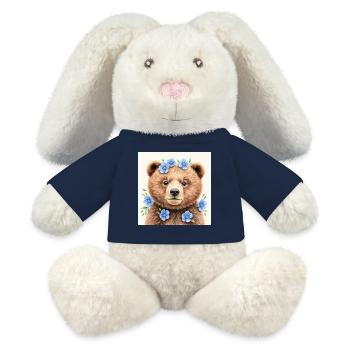 Blue Flower Bear Templates - MiniFeet® RecycelHase® Bunny Cream - french navy - Front