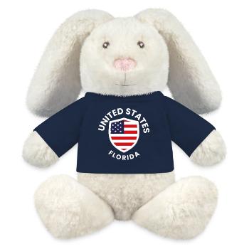 Flaggenschild USA Florida - MiniFeet® RecycelHase® Creme - French Navy - Vorne