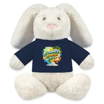 Sommer Spiele 2026 Tropen-Logo - MiniFeet® RecycelHase® Bunny Cream - french navy - Front
