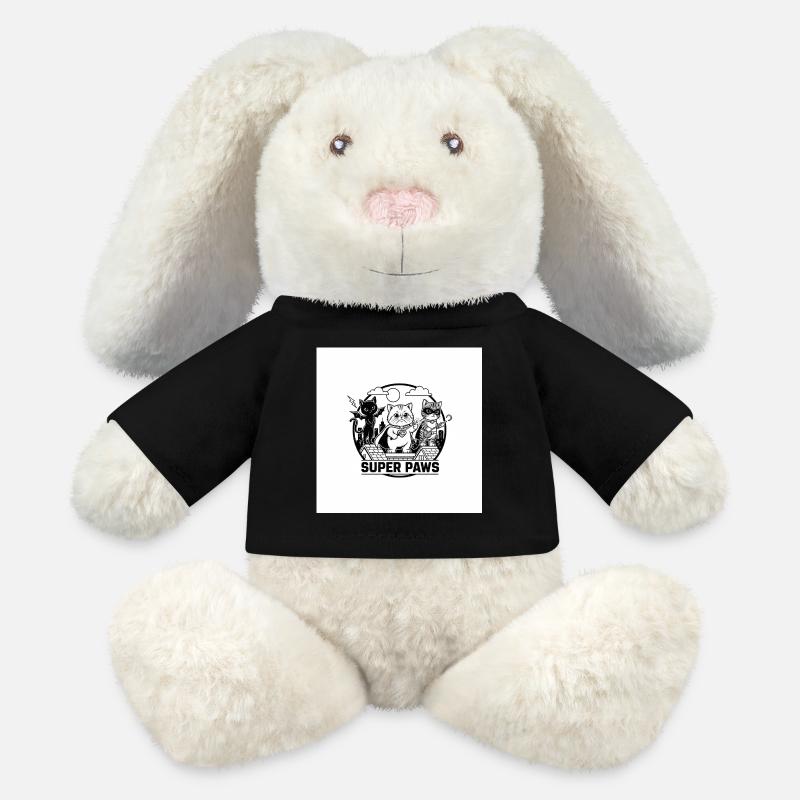 Super Paws Band Cats - MiniFeet® RecycelHase® Bunny Cream - black