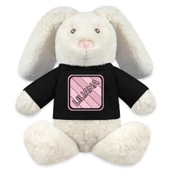 Geschenk für Liliana - MiniFeet® RecycelHase® Creme - Schwarz - Vorne