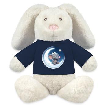 Mondkusch Elefant mit Lolli - MiniFeet® RecycelHase® Creme - French Navy - Vorne