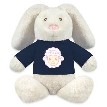 Willkommen Baby-Geburtsschafe - MiniFeet® RecycelHase® Creme - French Navy - Vorne