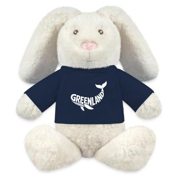 Greenland Wal Schriftzug - MiniFeet® RecycelHase® Creme - French Navy - Vorne