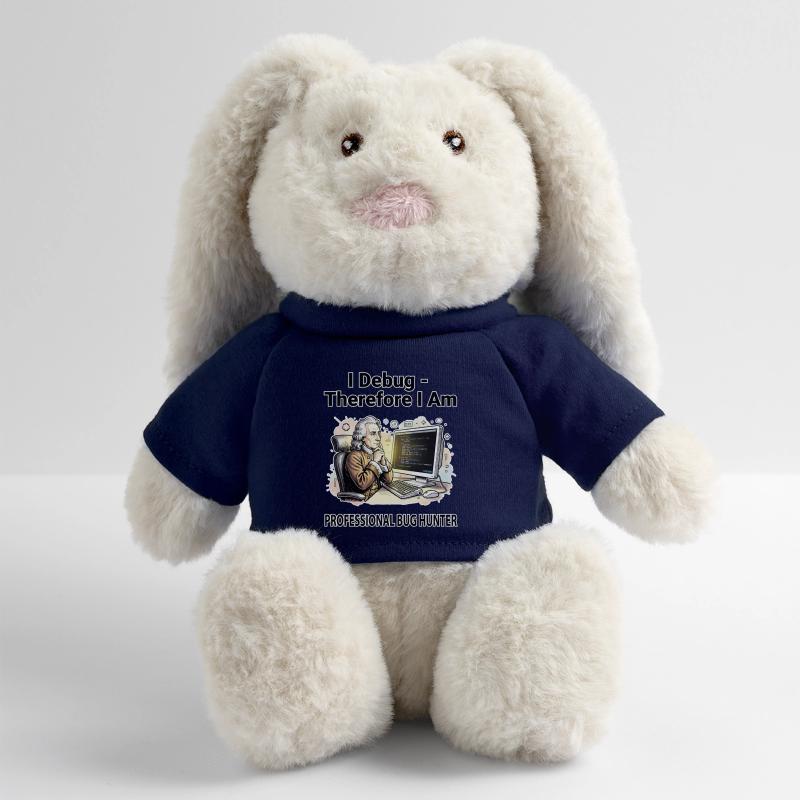 I Debug Therefore I Am: Pro Bug Hunter - dark BG MiniFeet® RecycelHase® Bunny Cream