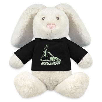 GREENKEEPER Leidenschaft Rasenpflege Garten - MiniFeet® RecycelHase® Creme - Schwarz - Vorne