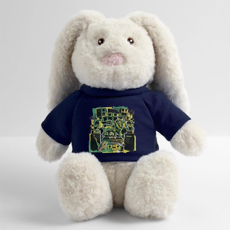 Système de sonorisation Roots Dub Reggae Lapin en peluche recyclé MiniFeet® Crème