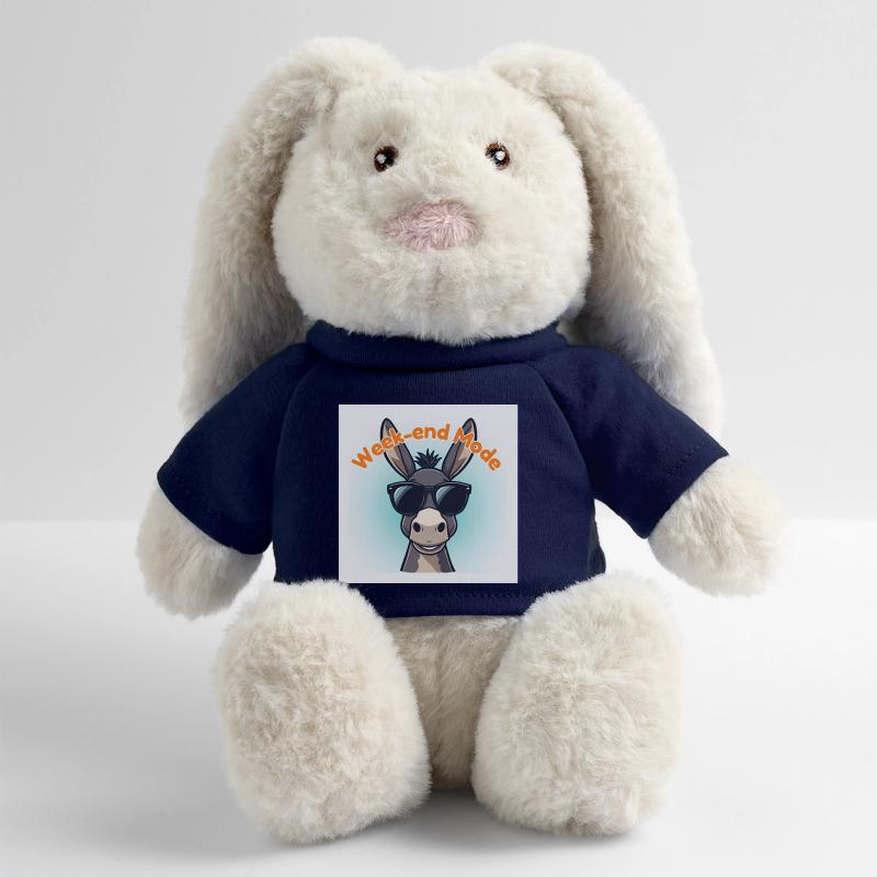 Âne Week-end Mode Lapin en peluche recyclé MiniFeet® Crème