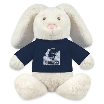charles bukowski pixelart design portrait T-Shirt - MiniFeet® RecycelHase® Bunny Cream - french navy - Front