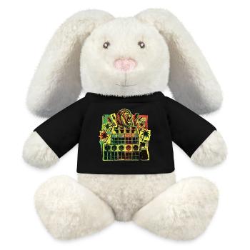 Jungle Dancehall Sound System - MiniFeet® RecycelHase® Bunny Cream - black - Front