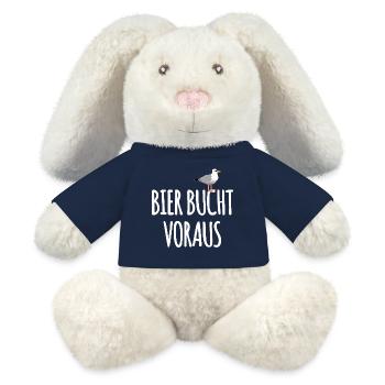 Bier Bucht Seefahrer Kneipe - MiniFeet® RecycelHase® Creme - French Navy - Vorne