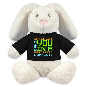 Puis-je vous intéresser à un commentaire sarcastique Lustig - Lapin en peluche recyclé MiniFeet® Crème - noir - Devant