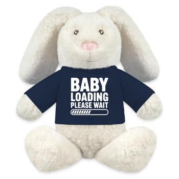 Baby Loading Please Wait - MiniFeet® RecycelHase® Bunny Cream - french navy - Front