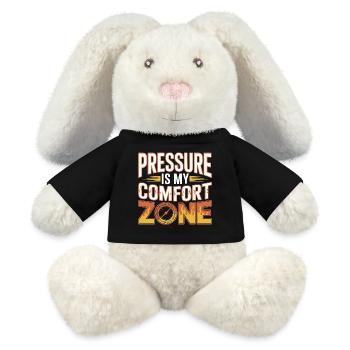 La pression de l’ingénieur incendie est mon opérateur de pompe de confort - Lapin en peluche recyclé MiniFeet® Crème - noir - Devant