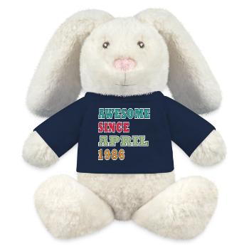 Colourful anniversary since April 1986 - MiniFeet® RecycelHase® Bunny Cream - french navy - Front