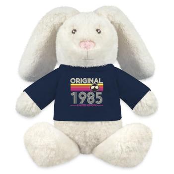Original 1985 Limited Edition Vintage - MiniFeet® RecycelHase® Creme - French Navy - Vorne