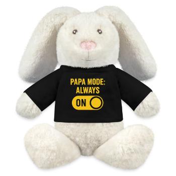 Mode Papa : Toujours en mode - Lapin en peluche recyclé MiniFeet® Crème - noir - Devant