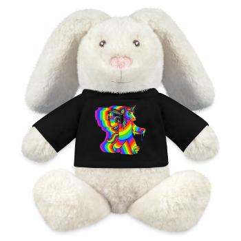 Sound Unicorn Ghetto Blaster - MiniFeet® RecycelHase® Creme - Schwarz - Vorne