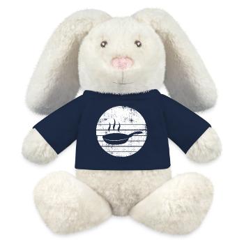 Cooking Frying Pan Sketch - MiniFeet® RecycelHase® Bunny Cream - french navy - Front