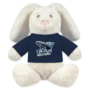 Timmy der Buckelwal – Ostsee-Fan - MiniFeet® RecycelHase® Creme - French Navy - Vorne