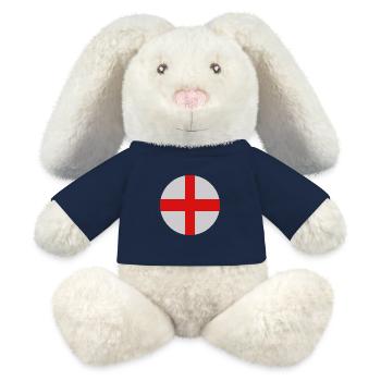 Runde englische Flagge - MiniFeet® RecycelHase® Creme - French Navy - Vorne